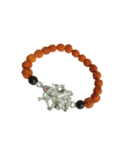 Rudraksha Bracelet Ganesha Pendant 